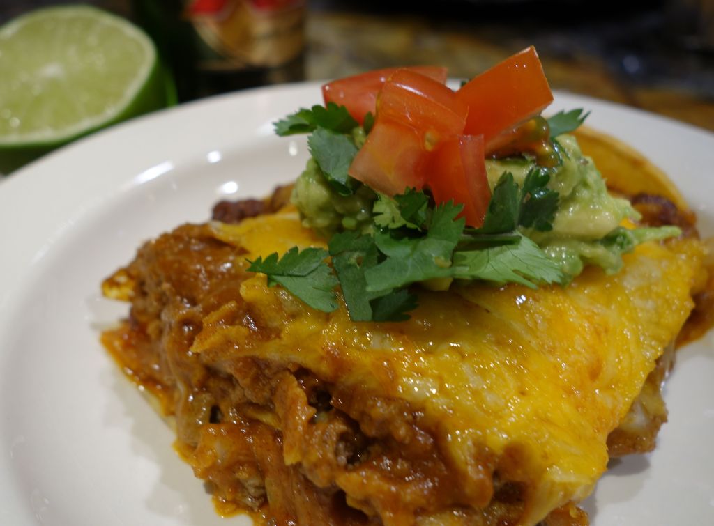 I’m back at Sues house and mom refuses to give up her red chile powder when making her chile sauce. This recipe is a little easier and I must admit just as tasty than my fresh roasted alternative that I previously posted. Everybody is a chef in New Mexico… respect. 